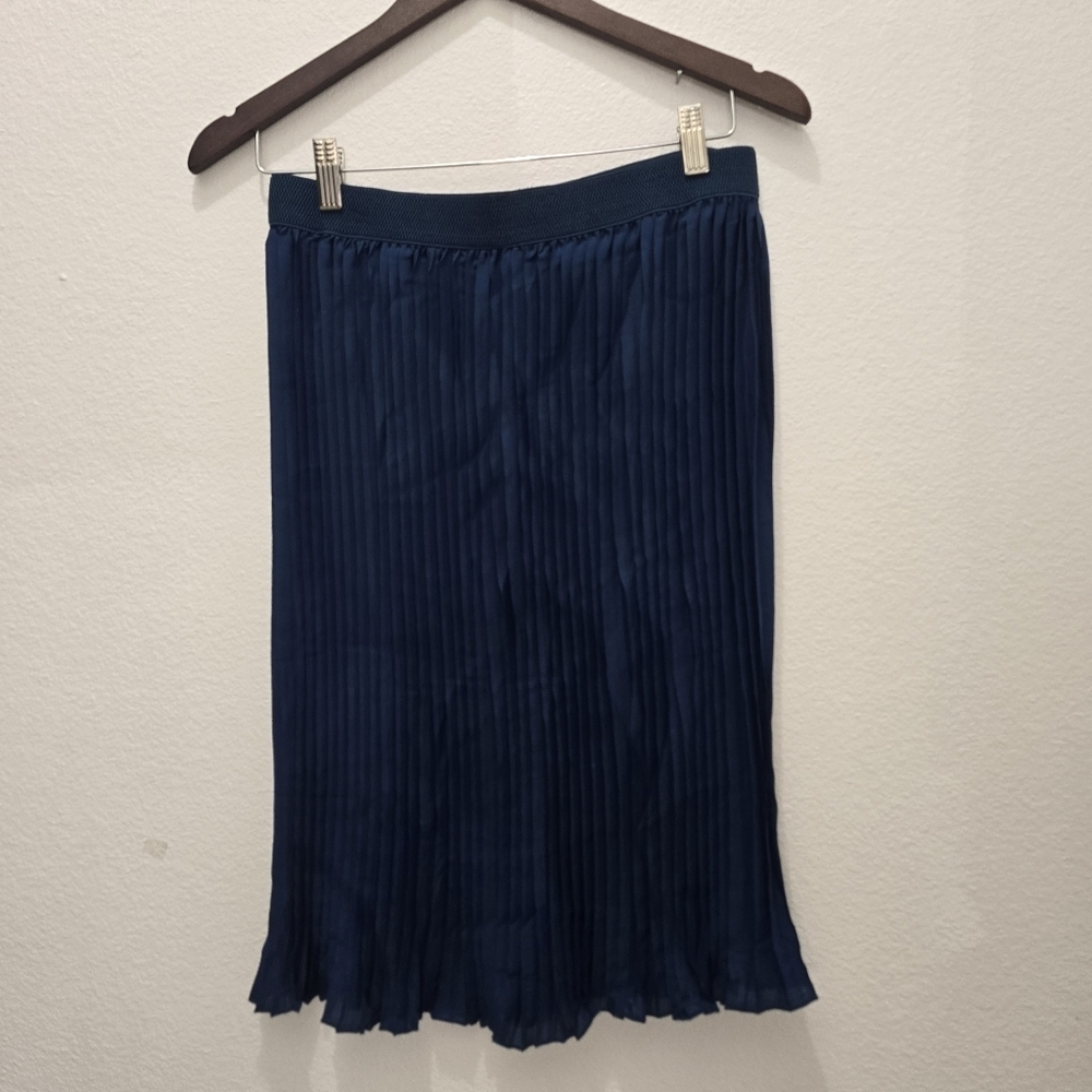 New Directions Blue Midi Pencil Skirt